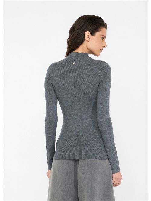 Maglia 100% lana con applicazioni LIU JO | MF5030MA77Q/02050